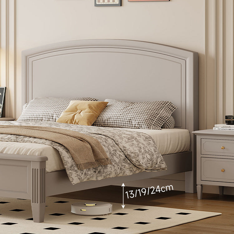 Stylish and Durable Gray Bed Frame Made from High-Quality Rubber Wood and Solid Pine hglna-1446