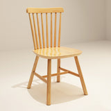 Modern Light Brown Rubber Wood Dining Chair with Cotton-Linen Upholstery Set of 2 hglna-1461