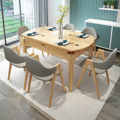 Premium Quality Natural Rubber Wood Table - Durable & Elegant Design hglna-1465