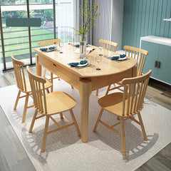 Premium Quality Natural Rubber Wood Table - Durable & Elegant Design hglna-1465