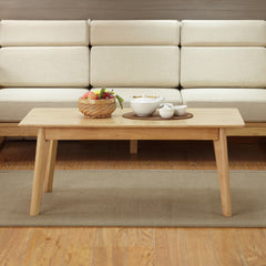 Rectangular Wooden Coffee Table in Natural Wood Color - Modern for LIvingroom hglna-1466