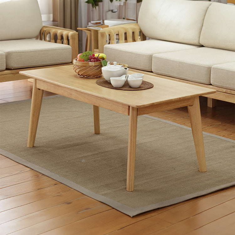 Rectangular Wooden Coffee Table in Natural Wood Color - Modern for LIvingroom hglna-1466