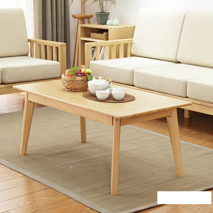 Rectangular Wooden Coffee Table in Natural Wood Color - Modern for LIvingroom hglna-1466