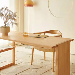 Elegant Natural Ash Wood Desk - Perfect for Modern Interiors hjhms-1051