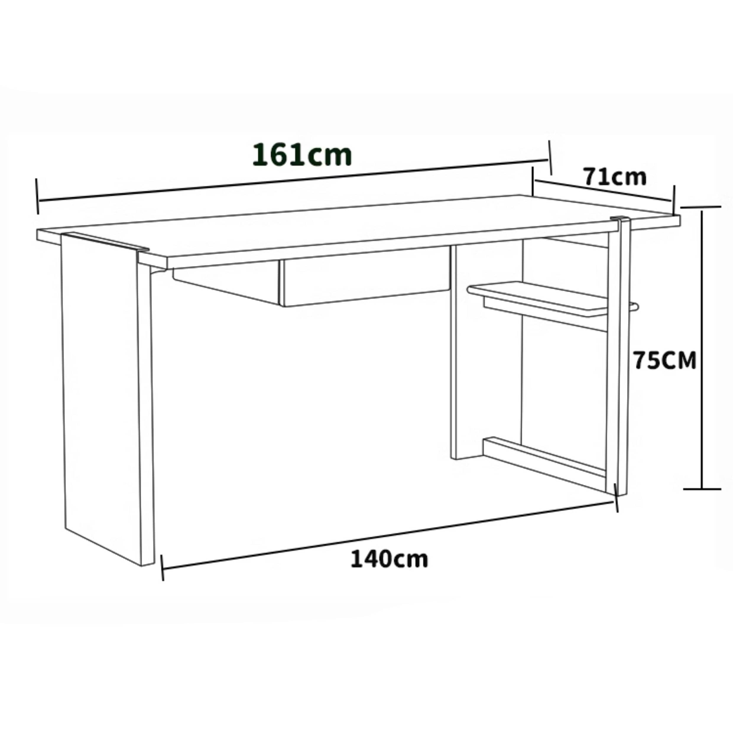 Elegant Natural Ash Wood Desk - Perfect for Modern Interiors hjhms-1051