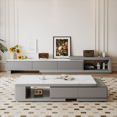 Modern Minimalist Coffee Table with Sintered Stone Top - Stylish Rectangle for Your LIvingroom hjl-1185