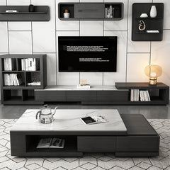 Modern Rectangular Sintered Stone Coffee Table with Storage - Modern Chic Design For LIvingroom hjl-1187