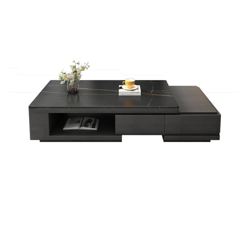 Modern Rectangular Sintered Stone Coffee Table with Storage - Modern Chic Design For LIvingroom hjl-1187