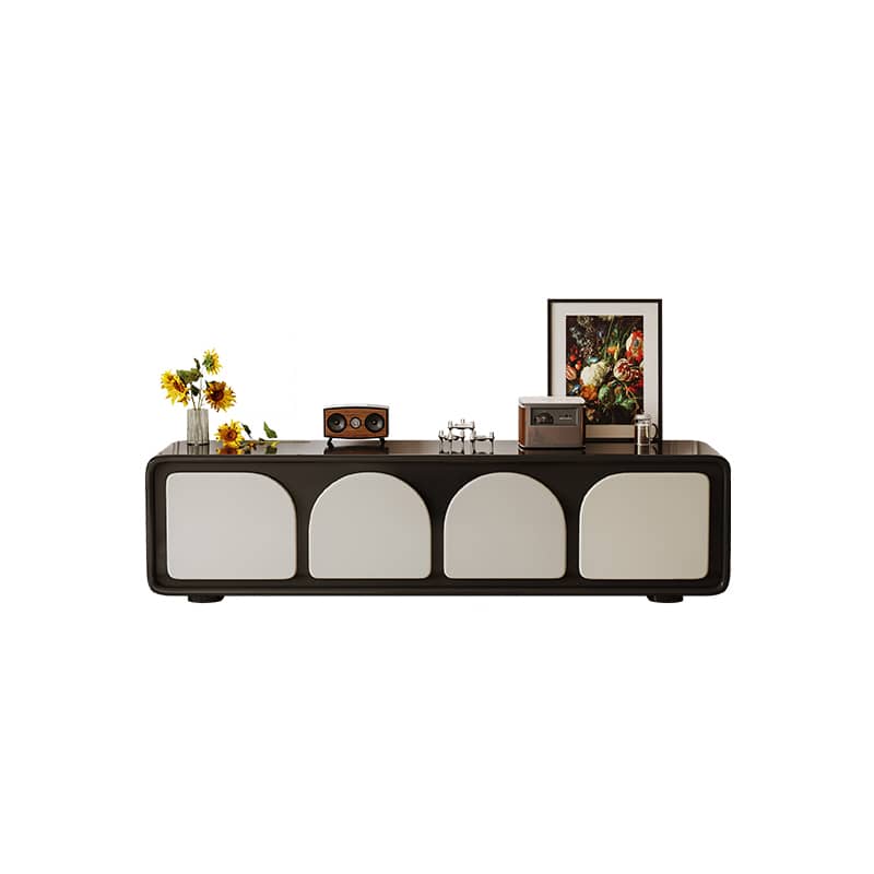 Stylish Beige and Black TV Cabinet for Modern Living Rooms hjl-1192