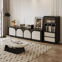 Stylish Beige and Black TV Cabinet for Modern Living Rooms hjl-1192