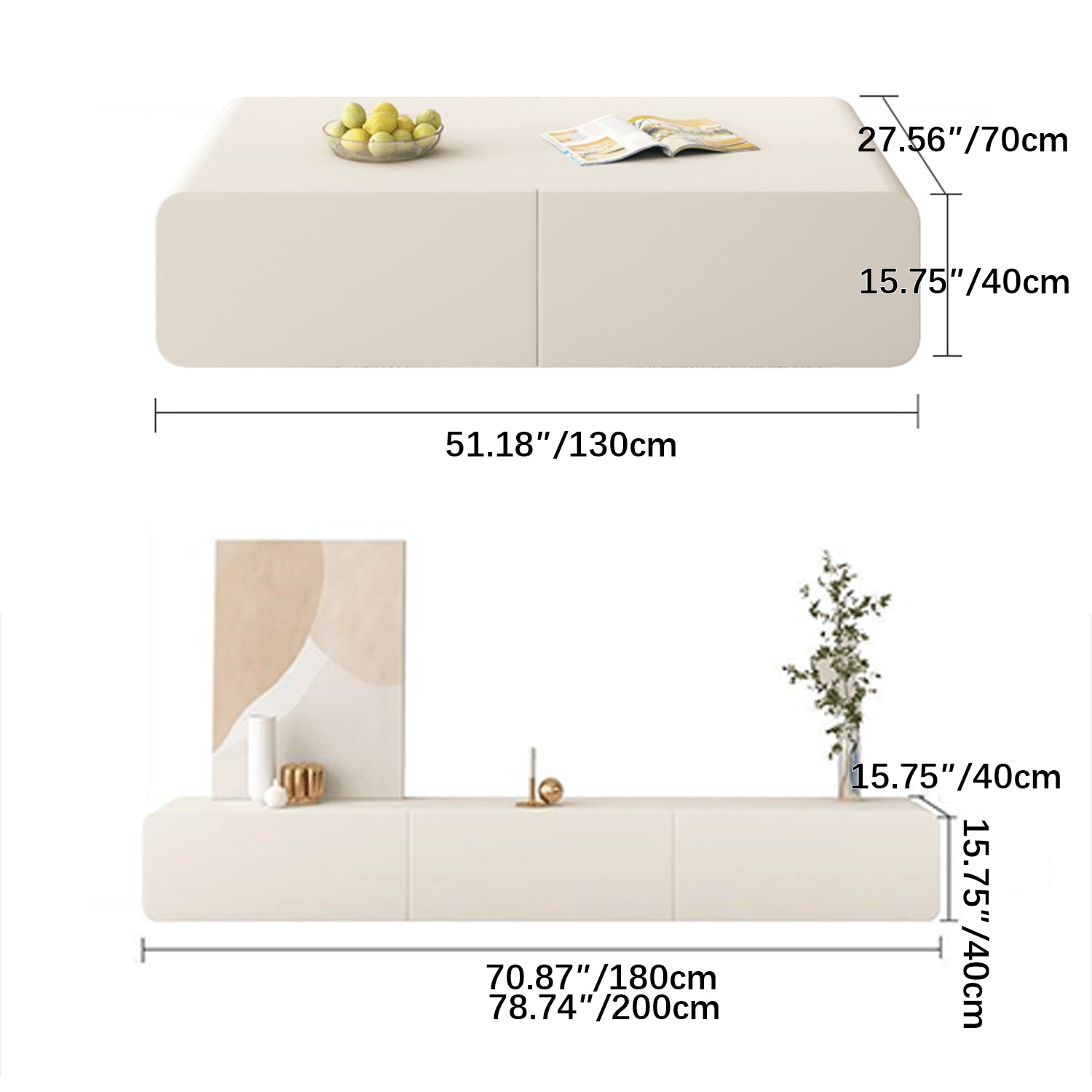 Chic Pine Wood Coffee Table  Beige style with storage - Modern Elegance for Your room hjl-1207