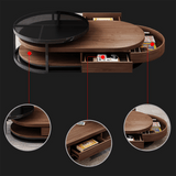 2-Pieces Two-Tone Coffee Table with Storage - Modern Design for Livingroom hjl-1213