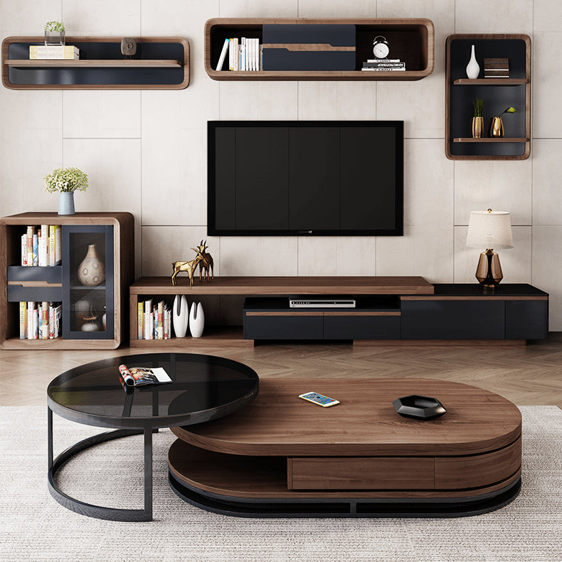 2-Pieces Two-Tone Coffee Table with Storage - Modern Design for Livingroom hjl-1213