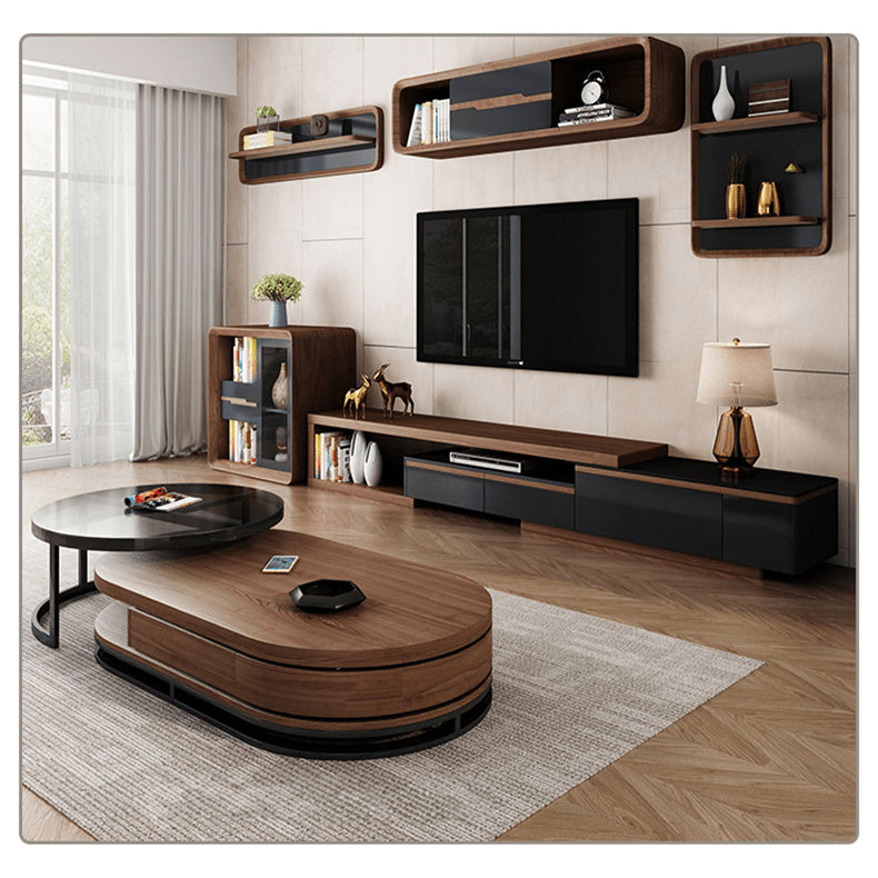 2-Pieces Two-Tone Coffee Table with Storage - Modern Design for Livingroom hjl-1213