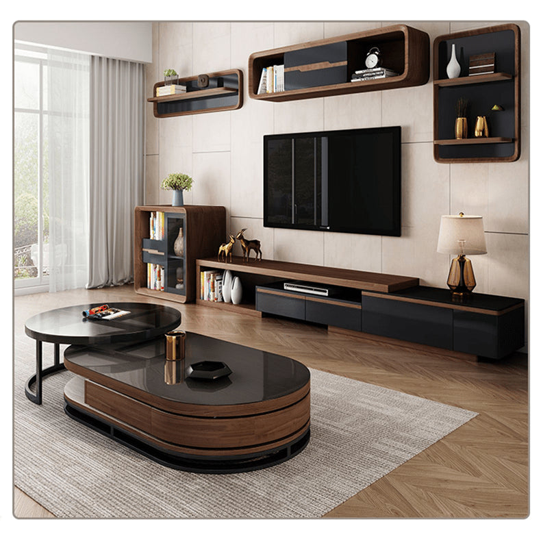 2-Pieces Two-Tone Coffee Table with Storage - Modern Design for Livingroom hjl-1213