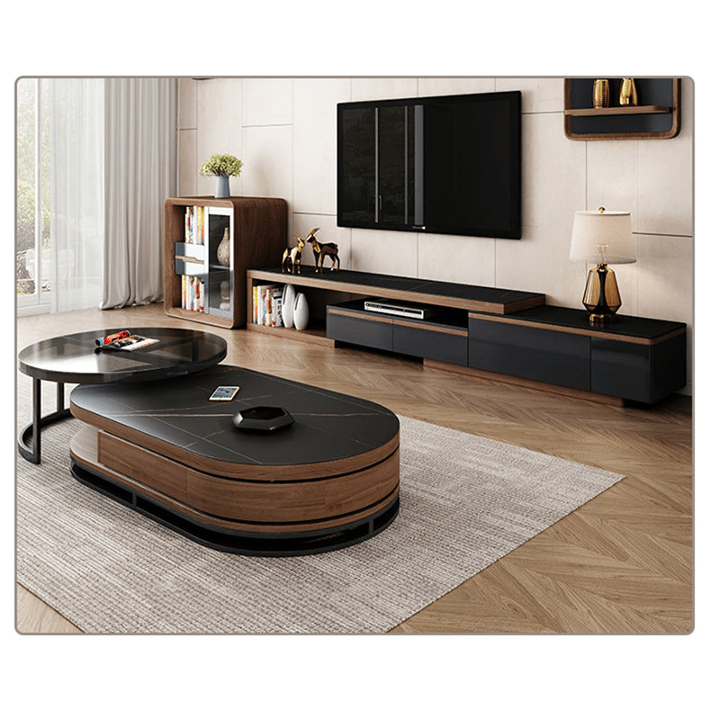 2-Pieces Two-Tone Coffee Table with Storage - Modern Design for Livingroom hjl-1213