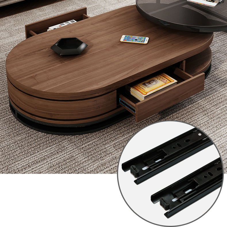 2-Pieces Two-Tone Coffee Table with Storage - Modern Design for Livingroom hjl-1213