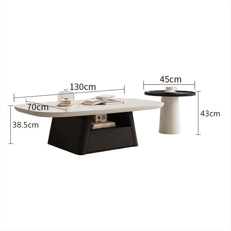 Modern Rectangular Two-Tone Coffee Table - Minimalistic Design for LIvingroom hjl-1219