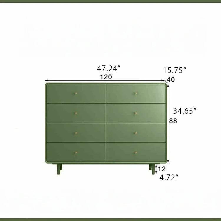 Modern Minimalist Bedroom Cabinet - Elegant Density Board Storage Chest with 8 Drawers for Stylish Organization hko-4608