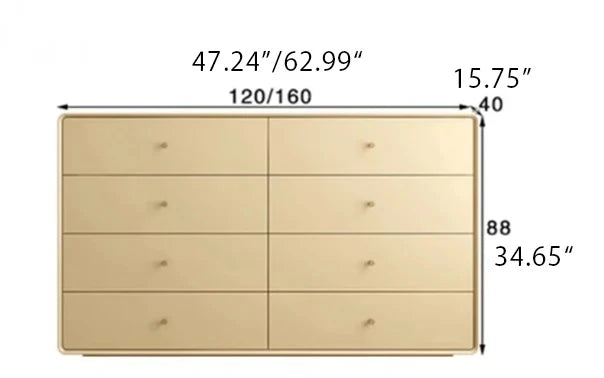 Modern Minimalist Bedroom Cabinet - Elegant Density Board Storage Chest with 8 Drawers for Stylish Organization hko-4608