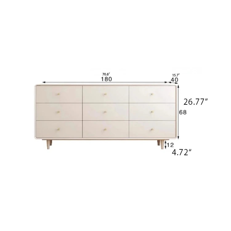 Modern Minimalist Bedroom Cabinet - Elegant Density Board Storage Chest with 8 Drawers for Stylish Organization hko-4608