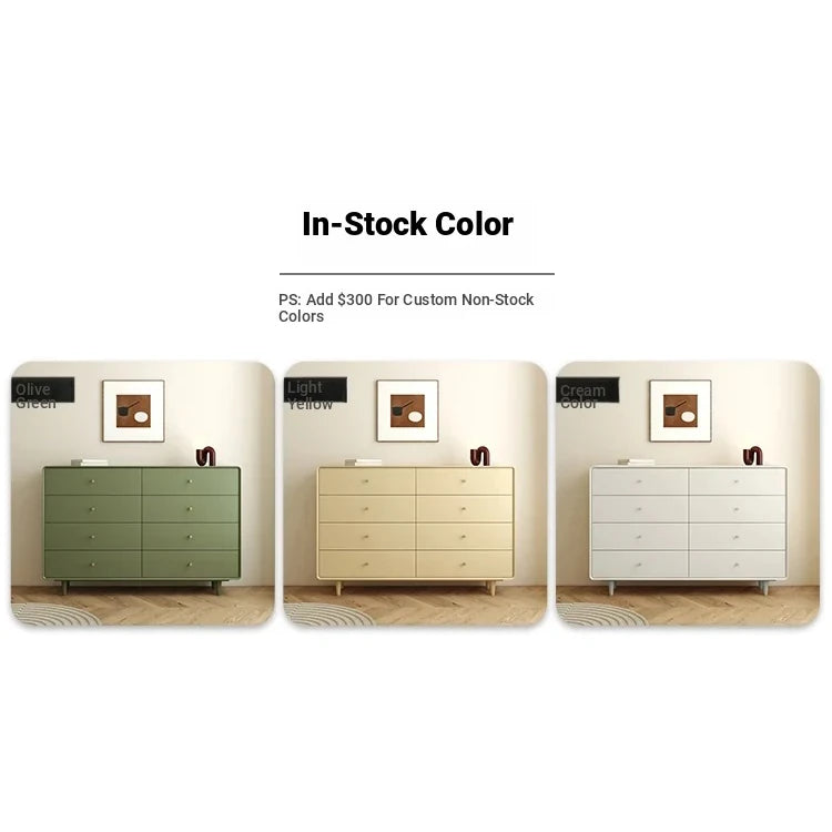 Modern Minimalist Bedroom Cabinet - Elegant Density Board Storage Chest with 8 Drawers for Stylish Organization hko-4608