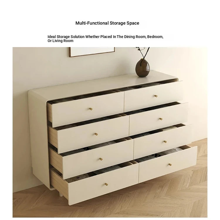 Modern Minimalist Bedroom Cabinet - Elegant Density Board Storage Chest with 8 Drawers for Stylish Organization hko-4608