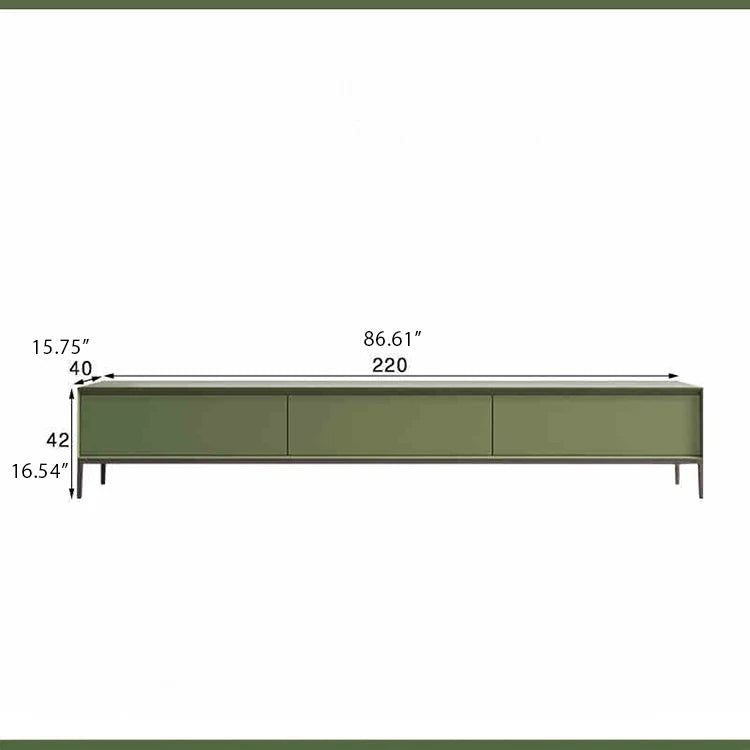 Modern Minimalist Green TV Cabinet - Stylish Density Board Entertainment Center with Storage Solutions hko-4609