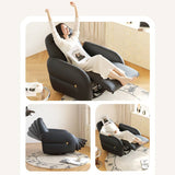 Classic Beige and Black Faux Leather Sofa Chair with Dark Yellow, Khaki, and Green Accents - Pine Wood Frame hksc-980