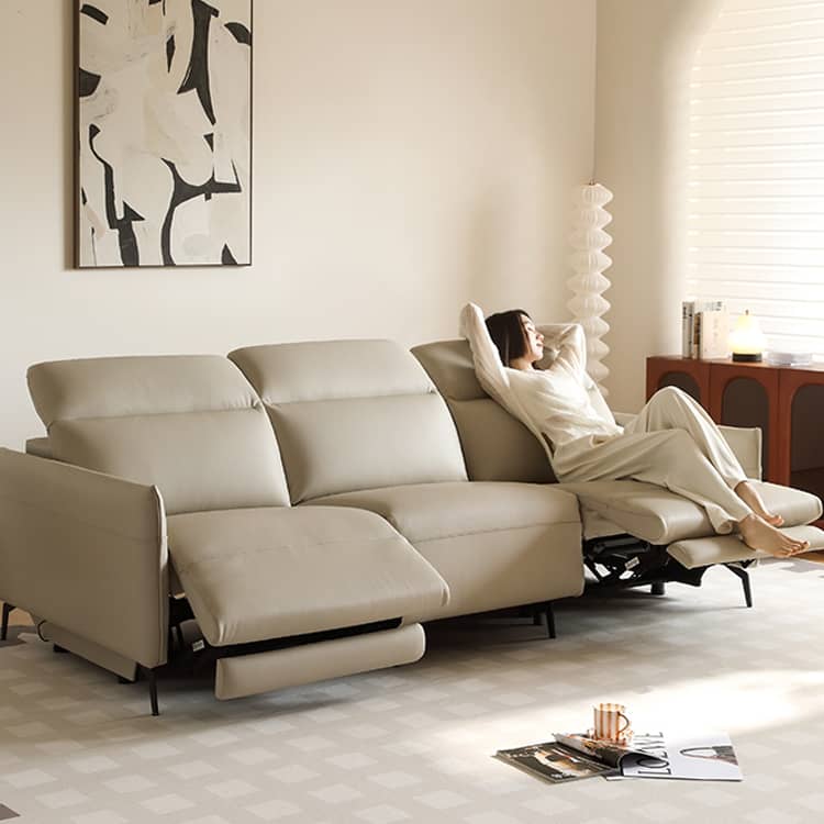 Stylish Gray Faux Leather Sofa with Pine Wood Frame – Modern Comfort & Elegance for Your Living Space hksc-984