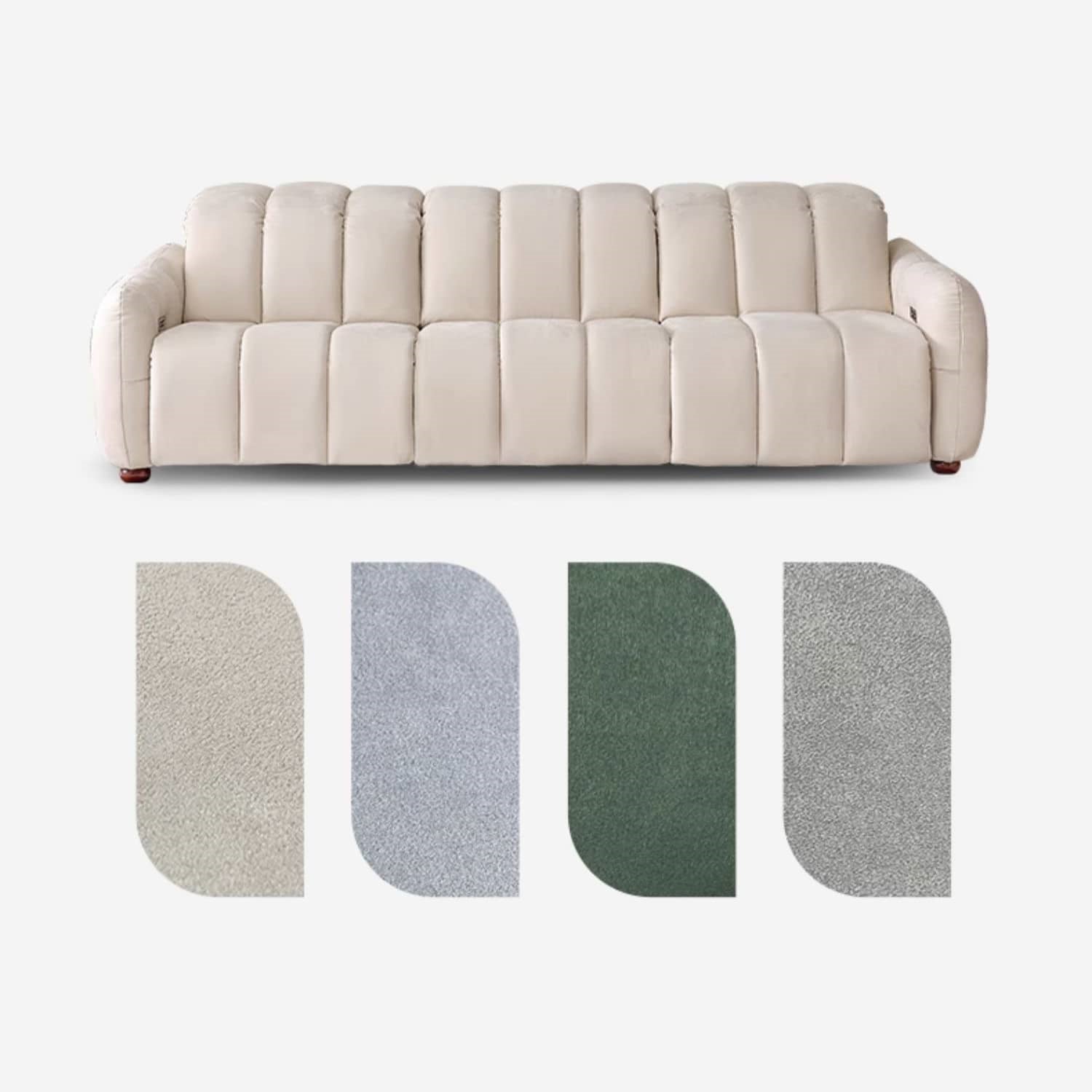 Modern Pine Wood Sofa - Beige, Gray, Green, BlueGray Fabric Options for Stylish Living Rooms hksc-989