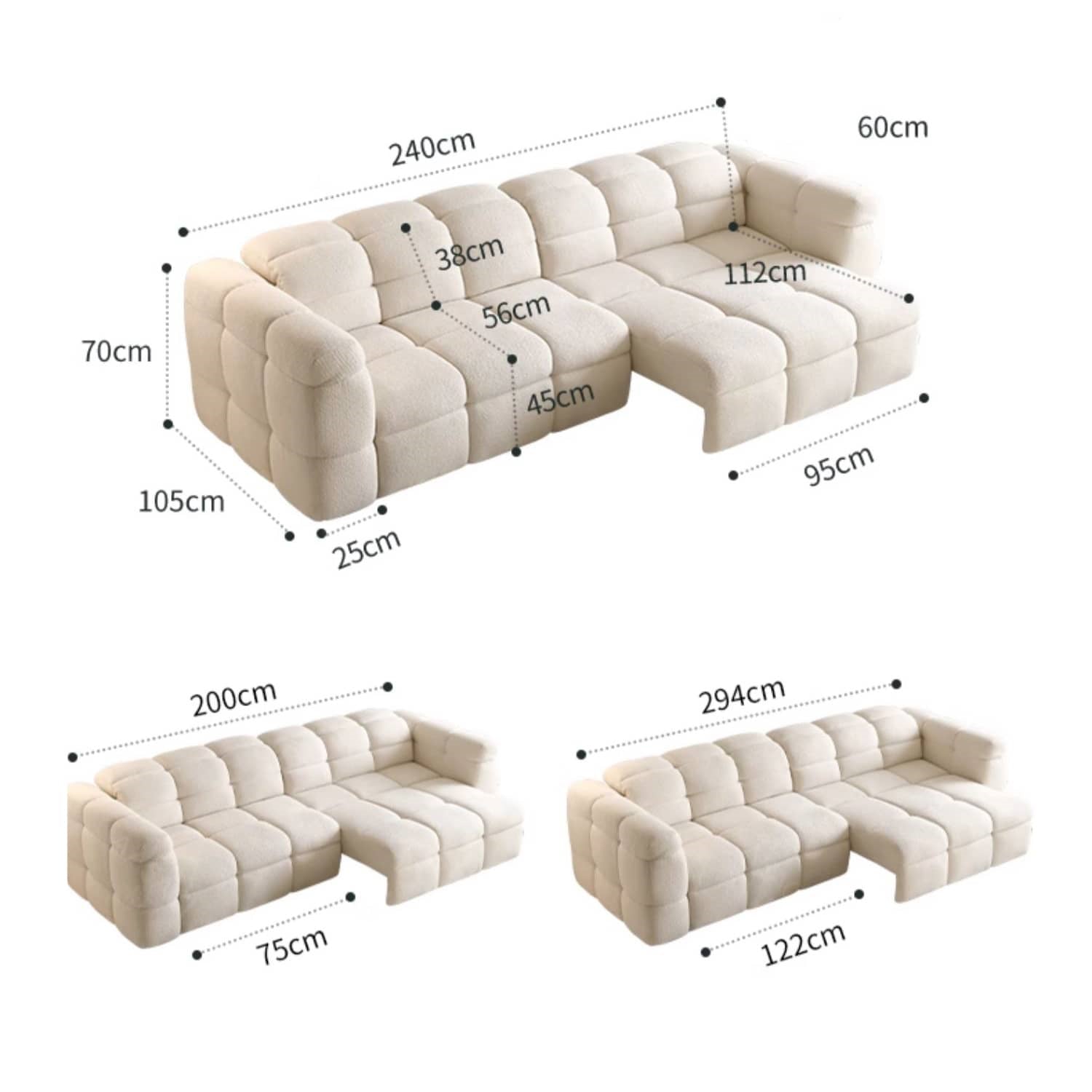 Elegant White Pine Wood Sofa - Timeless Design for Modern Homes hksc-992