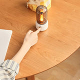 Round Cherry Wood Dining Table with Double Pedestals for 4-6 Person hldmz-712