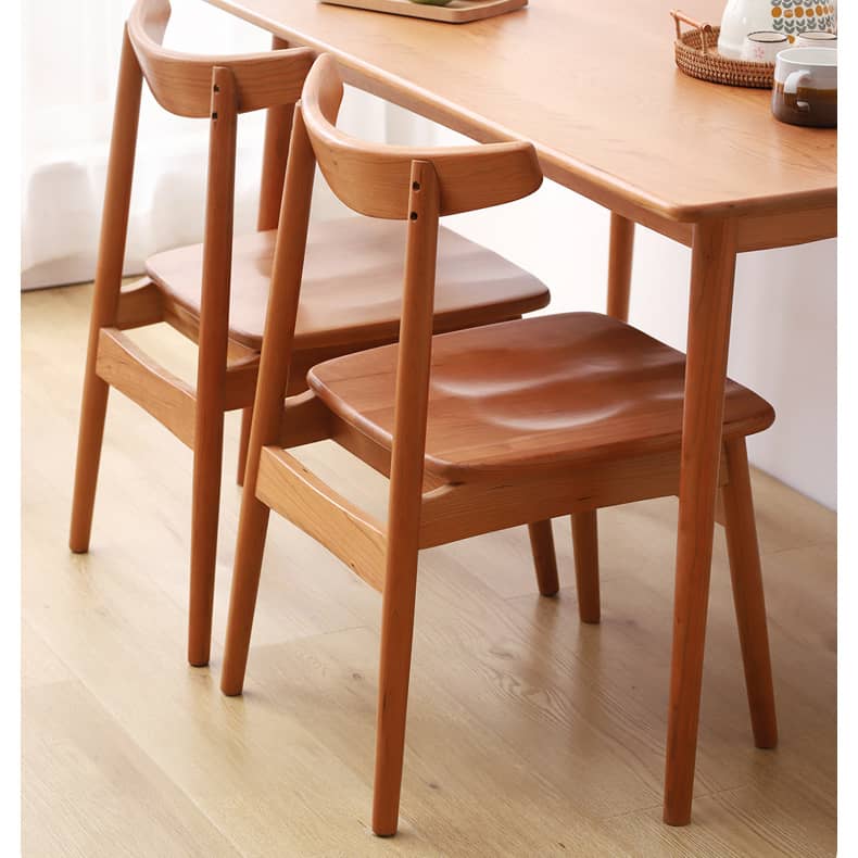 20.5‘’ Cherry Wood Dining Chair in Natural Wood Color - Perfect for Diningroom hldmz-714