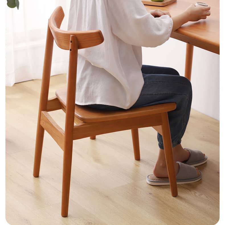 20.5‘’ Cherry Wood Dining Chair in Natural Wood Color - Perfect for Diningroom hldmz-714