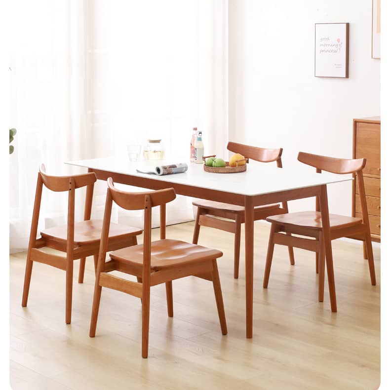 20.5‘’ Cherry Wood Dining Chair in Natural Wood Color - Perfect for Diningroom hldmz-714