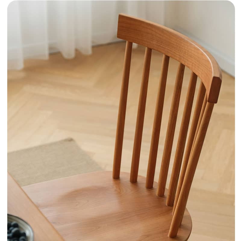 18.1‘’ Cherry Wood Dining Chair in Natural Wood Color – Perfect for Diningroom hldmz-715