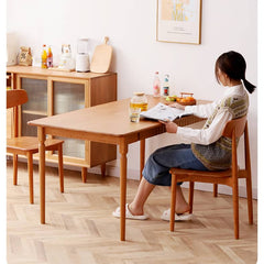 Modern Dining Chair in Oak & Cherry Wood Choice – Perfect for Diningroom hldmz-716