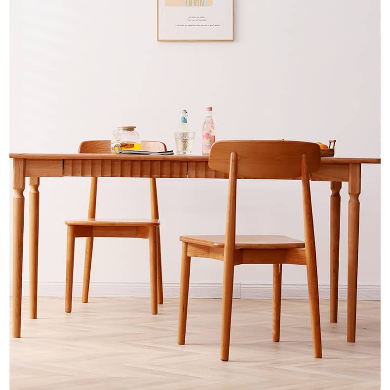 Modern Dining Chair in Oak & Cherry Wood Choice – Perfect for Diningroom hldmz-716