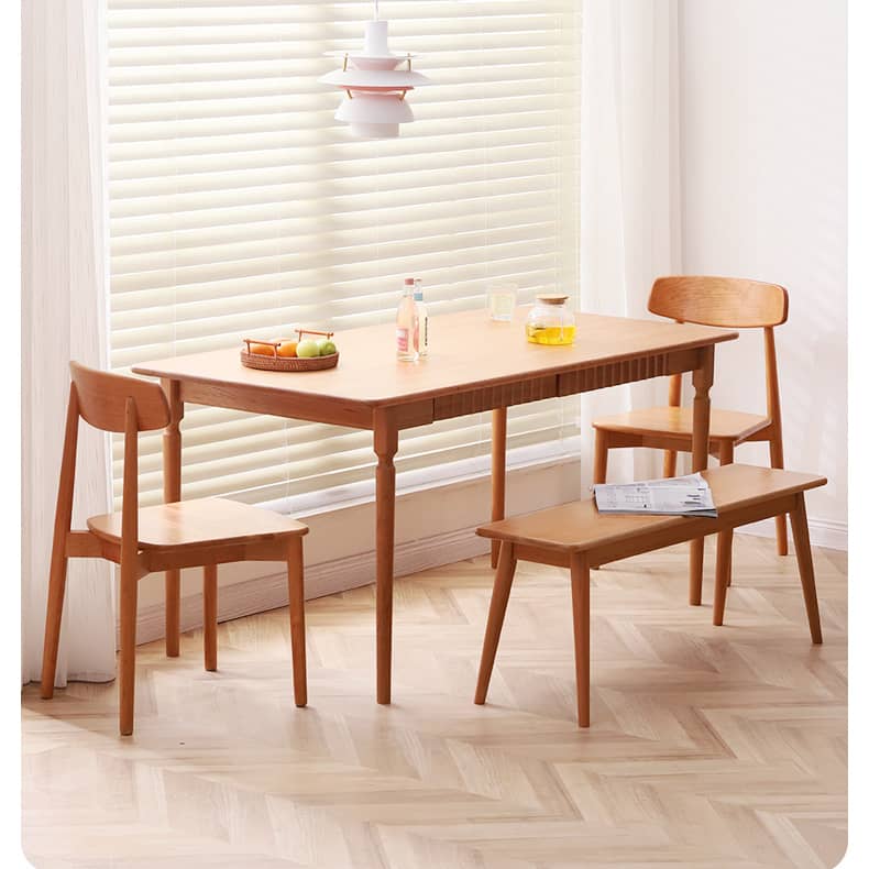 Modern Dining Chair in Oak & Cherry Wood Choice – Perfect for Diningroom hldmz-716