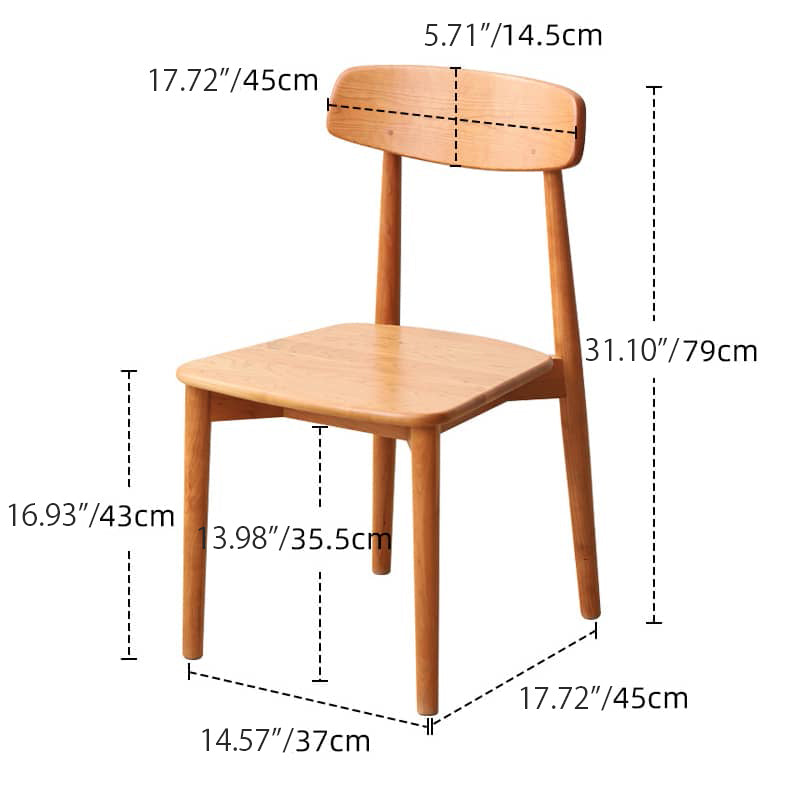 Modern Dining Chair in Oak & Cherry Wood Choice – Perfect for Diningroom hldmz-716