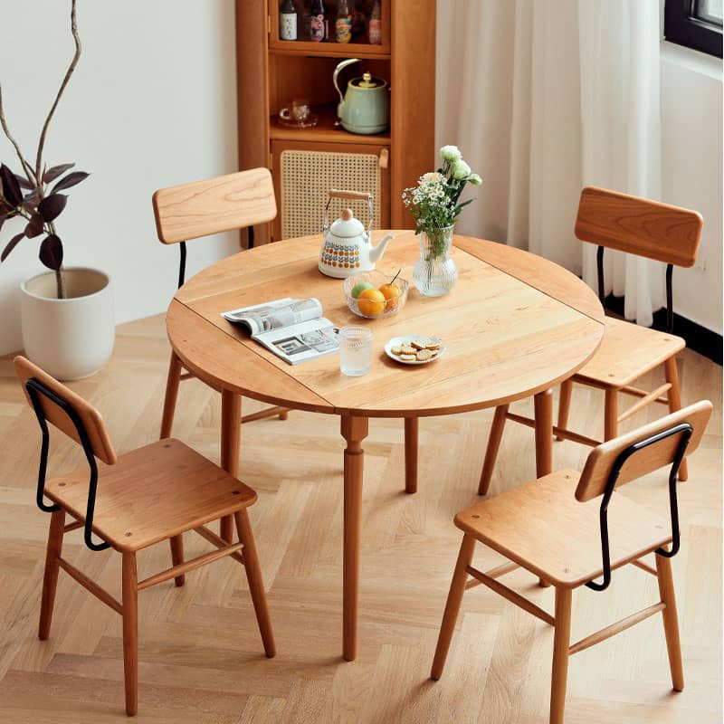 Modern Cherry Wood Dining Chair in Natural Wood Color for Diningroom hldmz-717