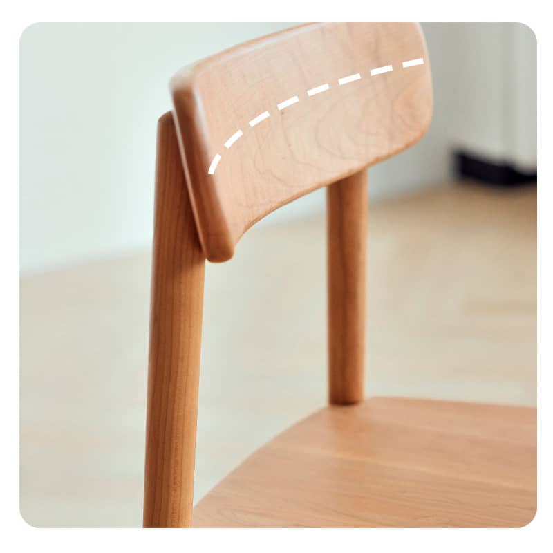 Minimalistic Cherry Wood Dining Chair for Diningroom Decor hldmz-718