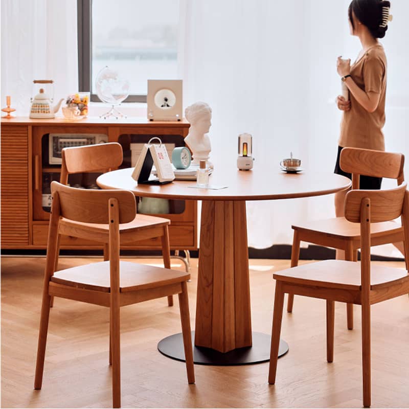 Minimalistic Cherry Wood Dining Chair for Diningroom Decor hldmz-718