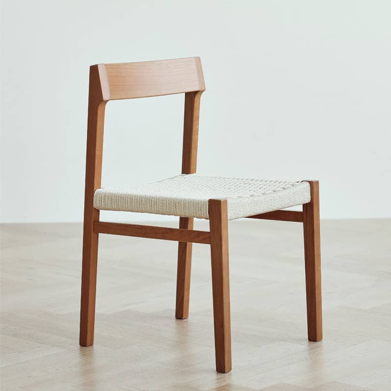 Modern Cherry Wood Dining Chair with Kraft Paper Rope Seat for Diningroom hldmz-720