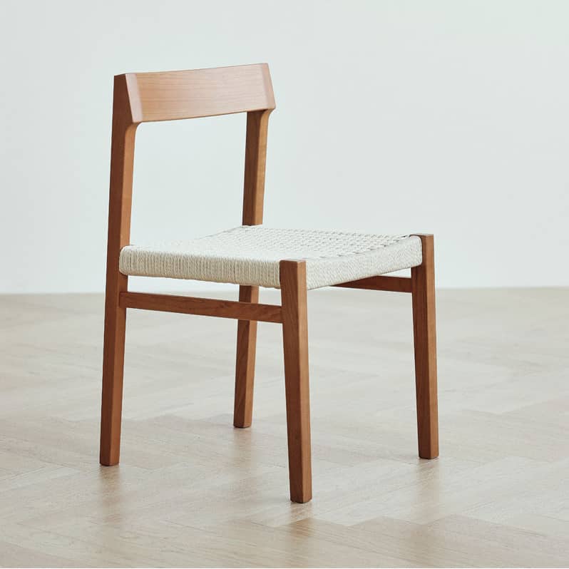 Modern Cherry Wood Dining Chair with Kraft Paper Rope Seat for Diningroom hldmz-720