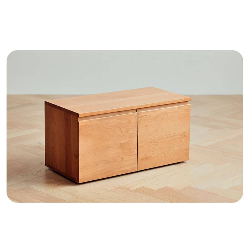 Elegant Cherry Wood Cabinet with Plywood and Glass Accents - Stylish Storage Solution hldmz-729