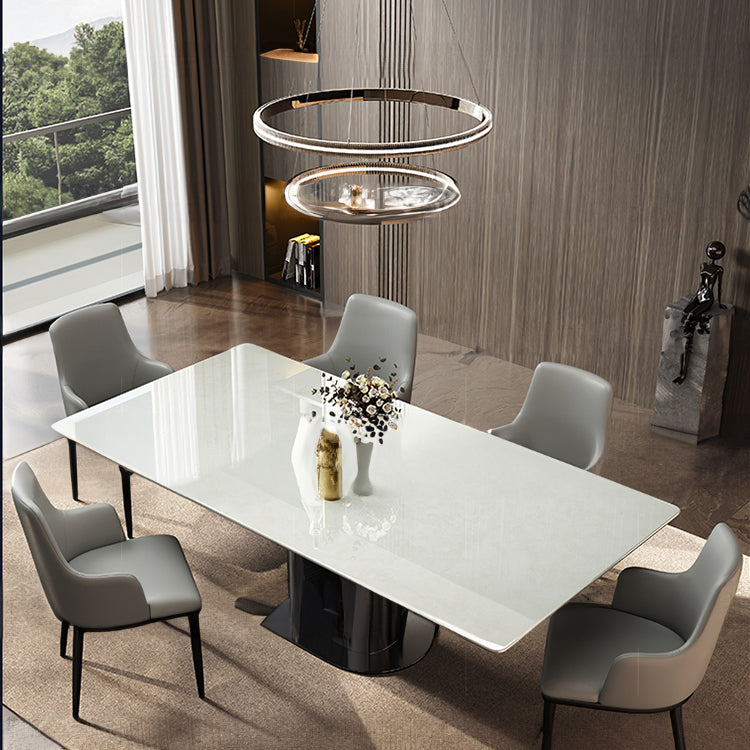 Sleek Ash Wood and Marble Dining Table - Modern Elegance for Your Home hlkwd-4100