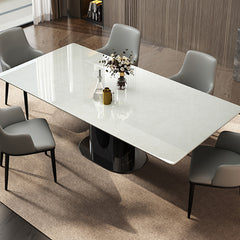 Sleek Ash Wood and Marble Dining Table - Modern Elegance for Your Home hlkwd-4100