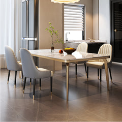 Elegant Marble Ceramic Sintered Stone Dining Table – Modern Luxury for Your Home hlkwd-4102